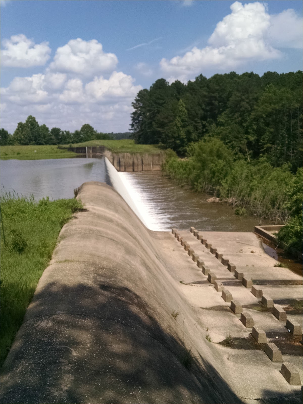 At "The Dam" on Anacoco Lake