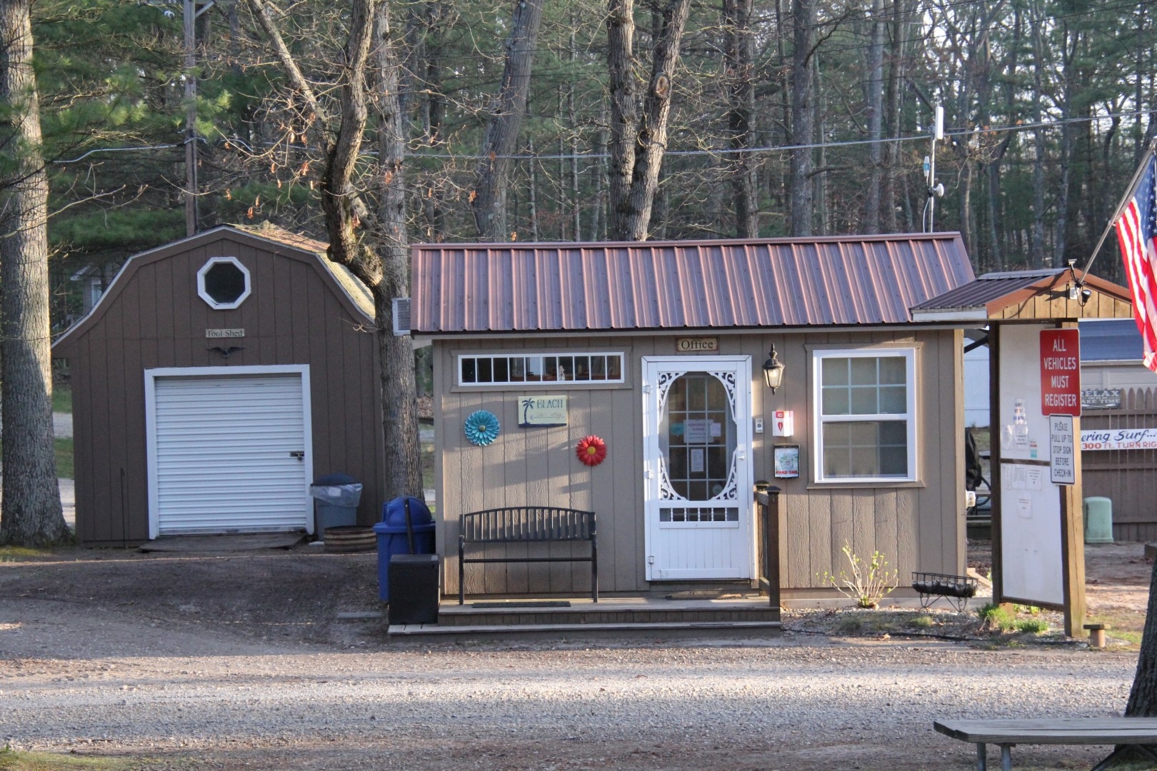 Whispering Surf Campground at Bass Lake, Pentwater, Michigan