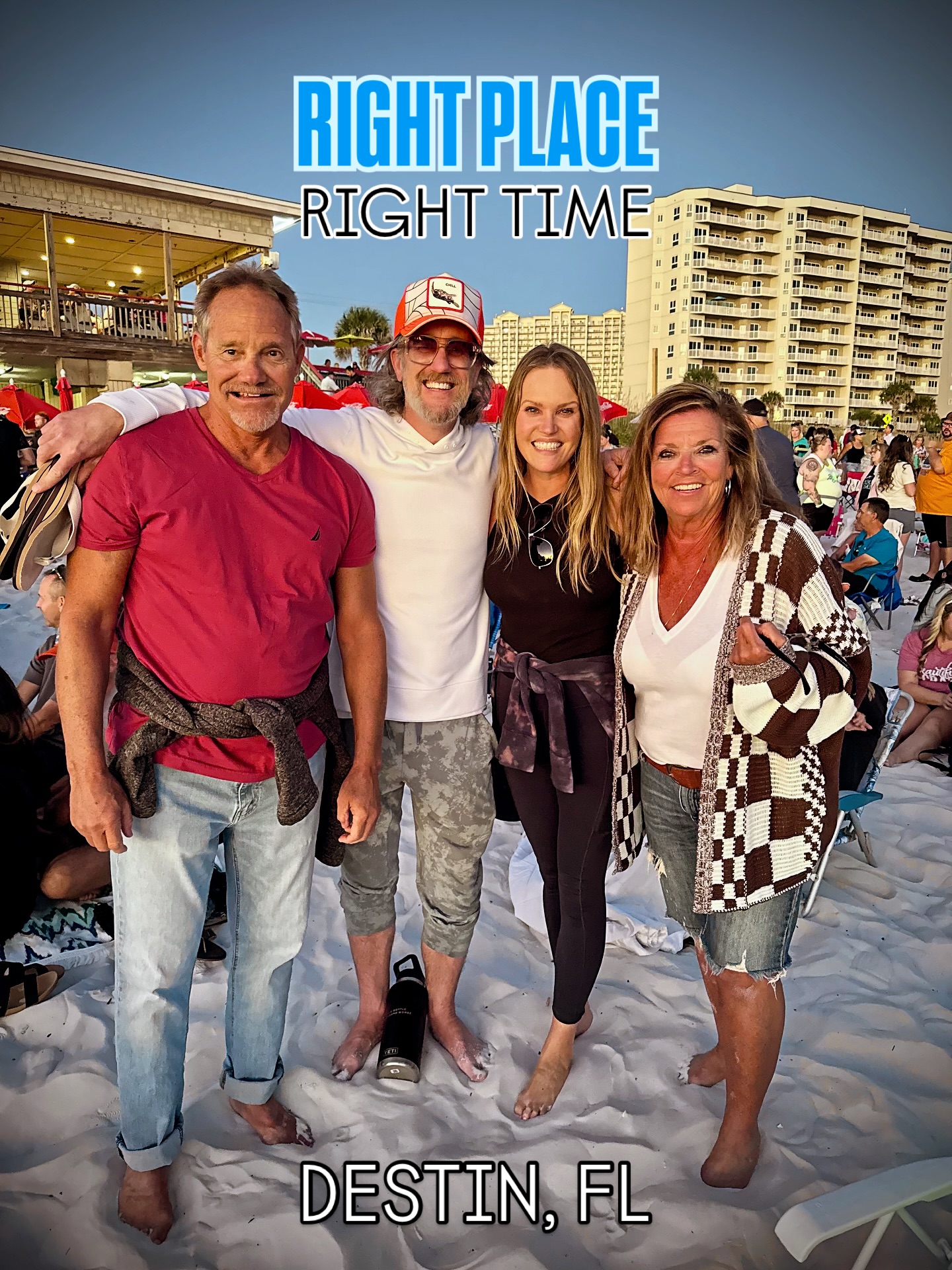 1,000 miles apart. 30 feet away. Total magic.

Every night here in Destin, we walk the beach at sunset—a new ritual, but in a place filled with old memories for Cristy Lee. She’s been coming here with her family since 1987.

But last night was different.

Bonfires lit the sand. A stage was set up. Hundreds of people gathered near The Whale’s Tail. We had no idea what was going on, but the energy was electric.

And then… Cristy Lee gets a text.
From her aunt.
From Missouri. 

“This might sound crazy… but are you in Miramar Beach right now?”

Aunt Judi and Uncle Mark were in from Missouri.
We were 30 feet away and had no idea!

We turned. Looked. There they were.
1,000 miles from home, reunited on a beach at sunset.

That’s the magic of this life.
That’s the magic of the road. 

#houseofhighways #roamfreelivefully #fulltimervlife #miramarbeach #familyreunion #cosmictiming #rvcommunity #wanderwithpurpose #sunsetmagic #rvadventure #thisiswhyweroam